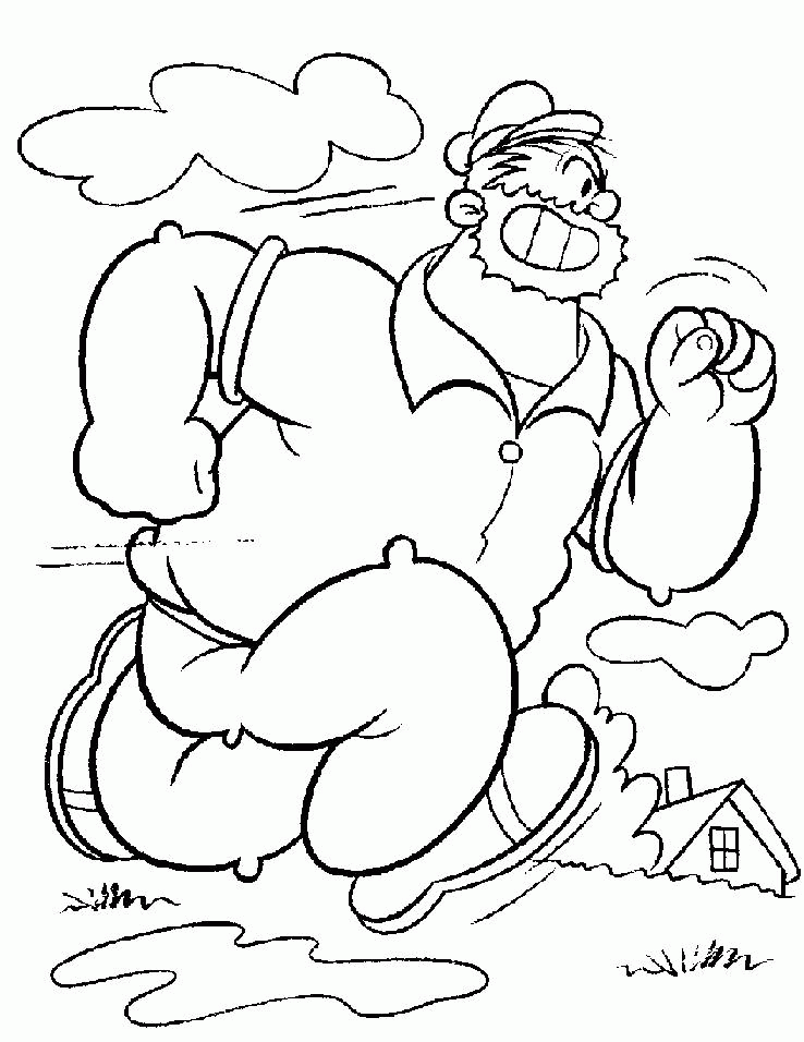 Plansa de colorat cu Popeye Marinarul 17 9